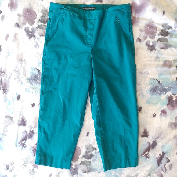 Michel Studio Alexa Turquoise Crop Capri - Picture 1 of 7